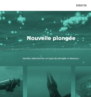 Ecran création de plongée CROMIS vert