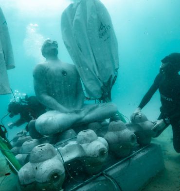 Statue connectée Musée Subaquatique de Marseille