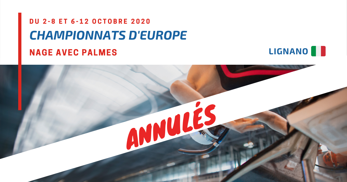 Annulation championnats d'Europe de nage avec palmes