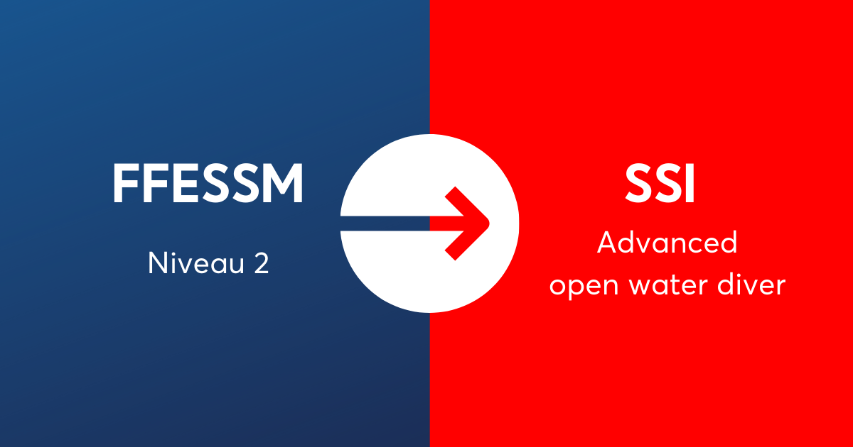 Passerelle niveau 2 FFESSM / advanced open water SSI